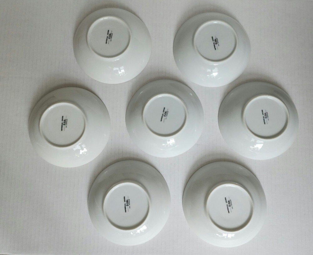 W Dalton Imperial China Seville 5303 Fruit Bowl Blue White Gray Gold Trim 5.5" - Picture 4 of 4